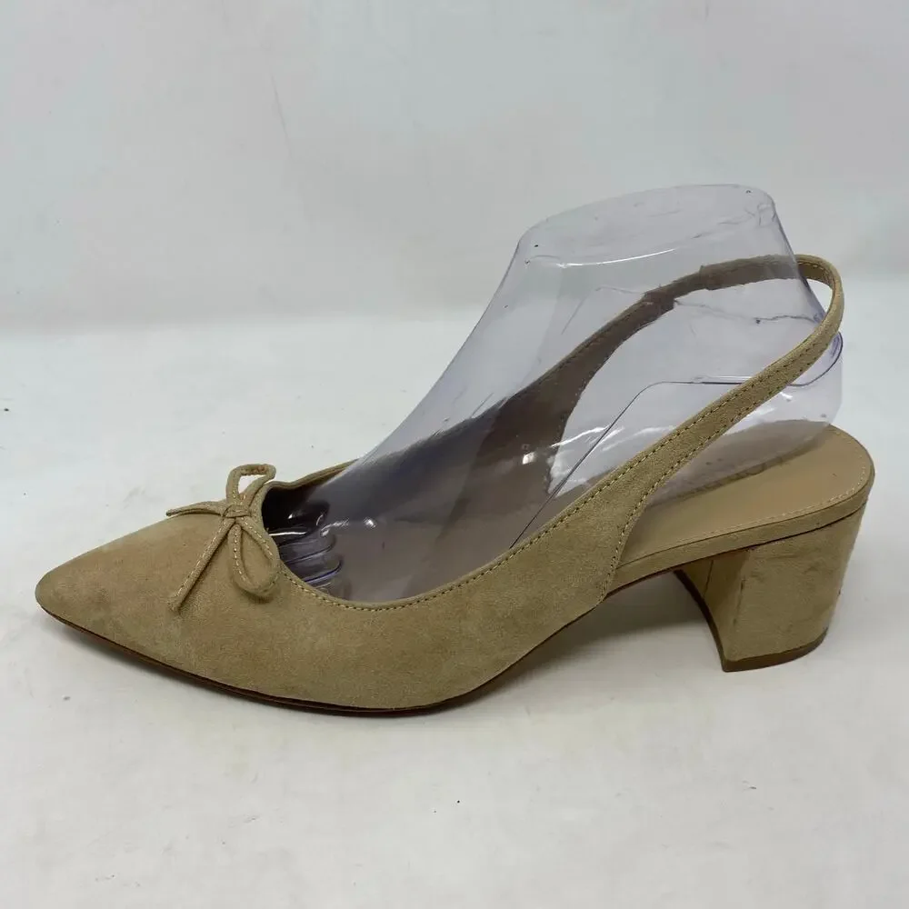 J.Crew Slingback Bow Heels in Saddle Shoes Womens Size 9